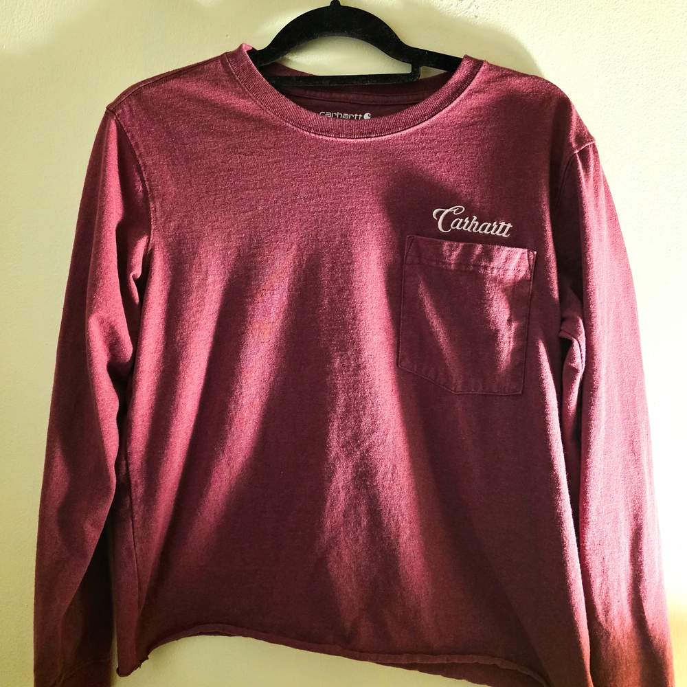Carhartt Burgundy Long Sleeve Tee